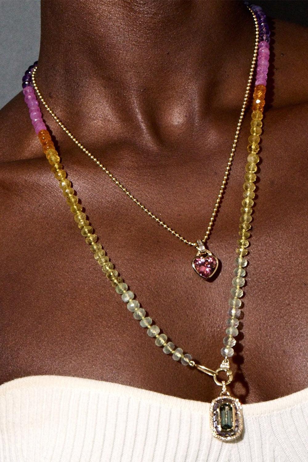 Rainbow Ziggy Beaded Necklace - Image 2