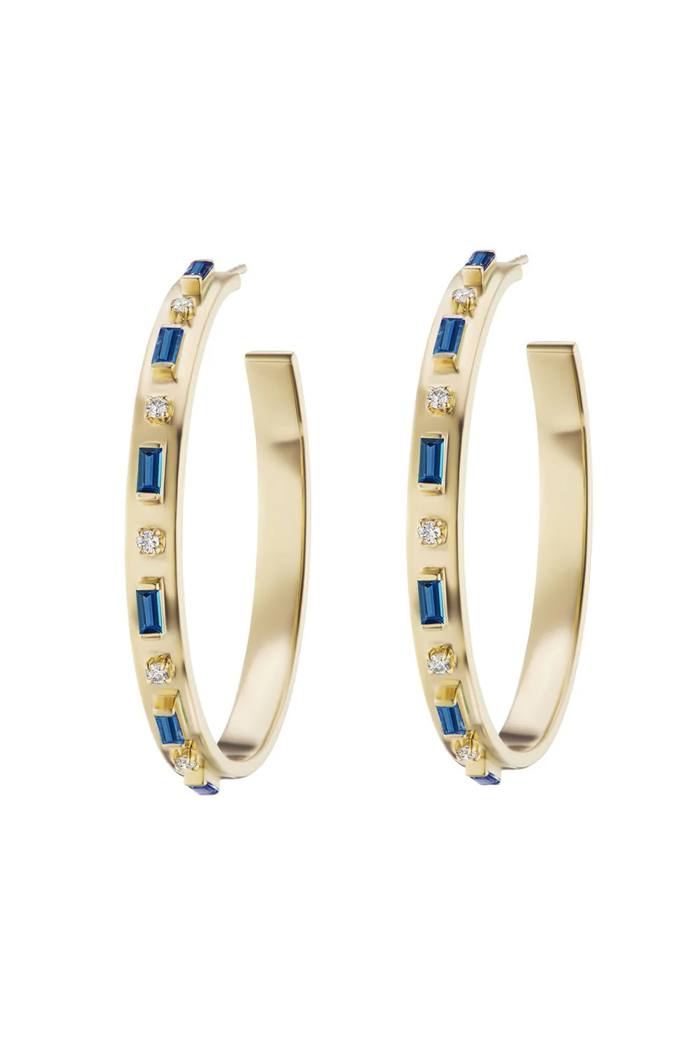 Tarot Baguette Hoop Earrings