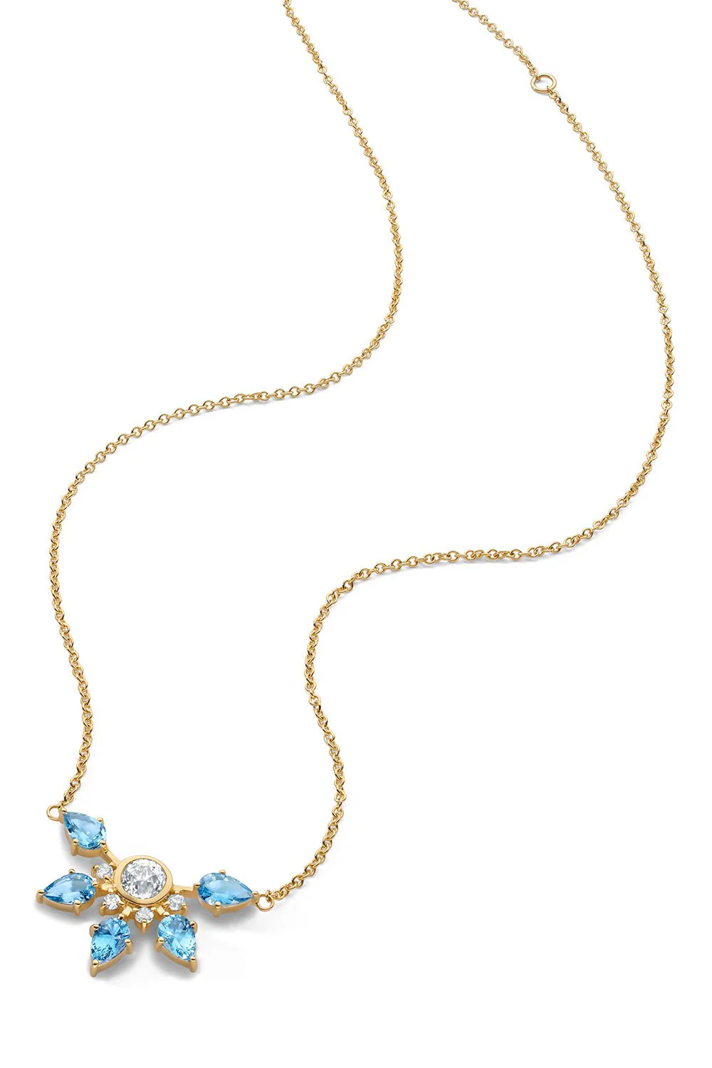SPECIAL EDITION AQUAMARINE GOLD STAR NECKLACE