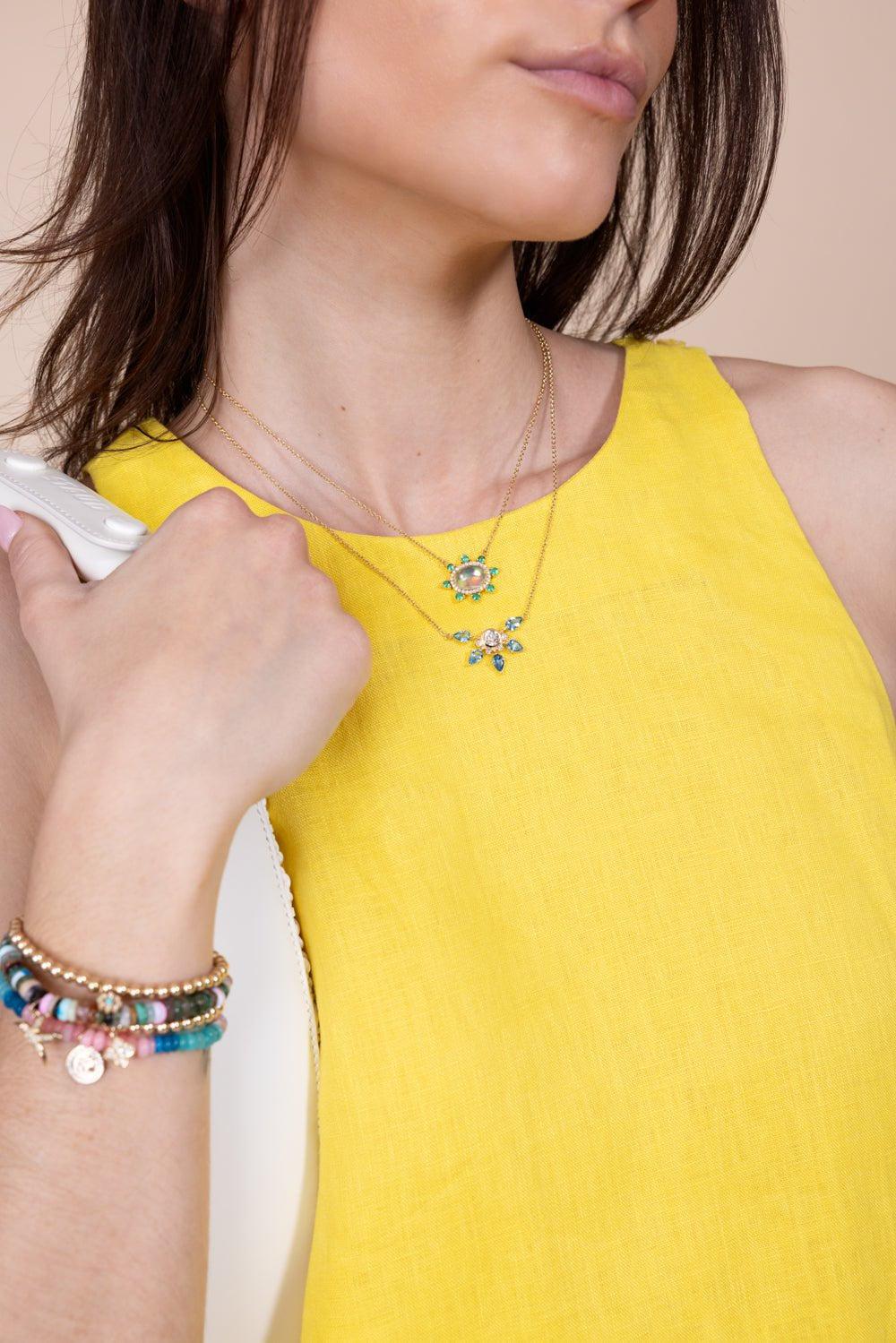 SPECIAL EDITION AQUAMARINE GOLD STAR NECKLACE - Image 3