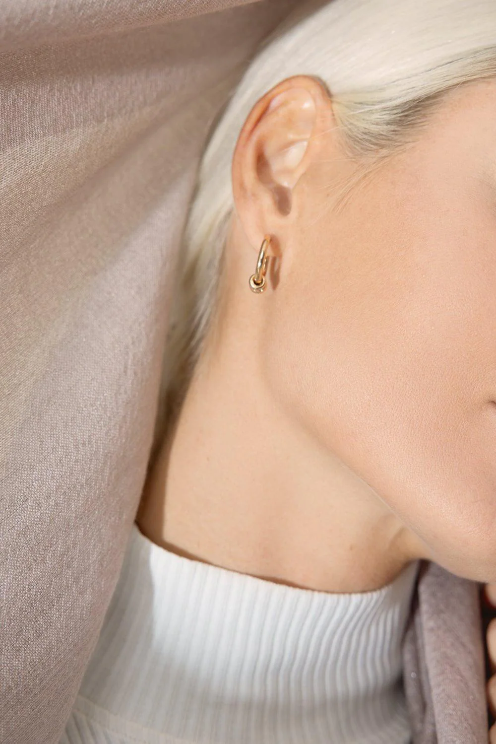 Ara Rose Hoop Earrings - Image 4