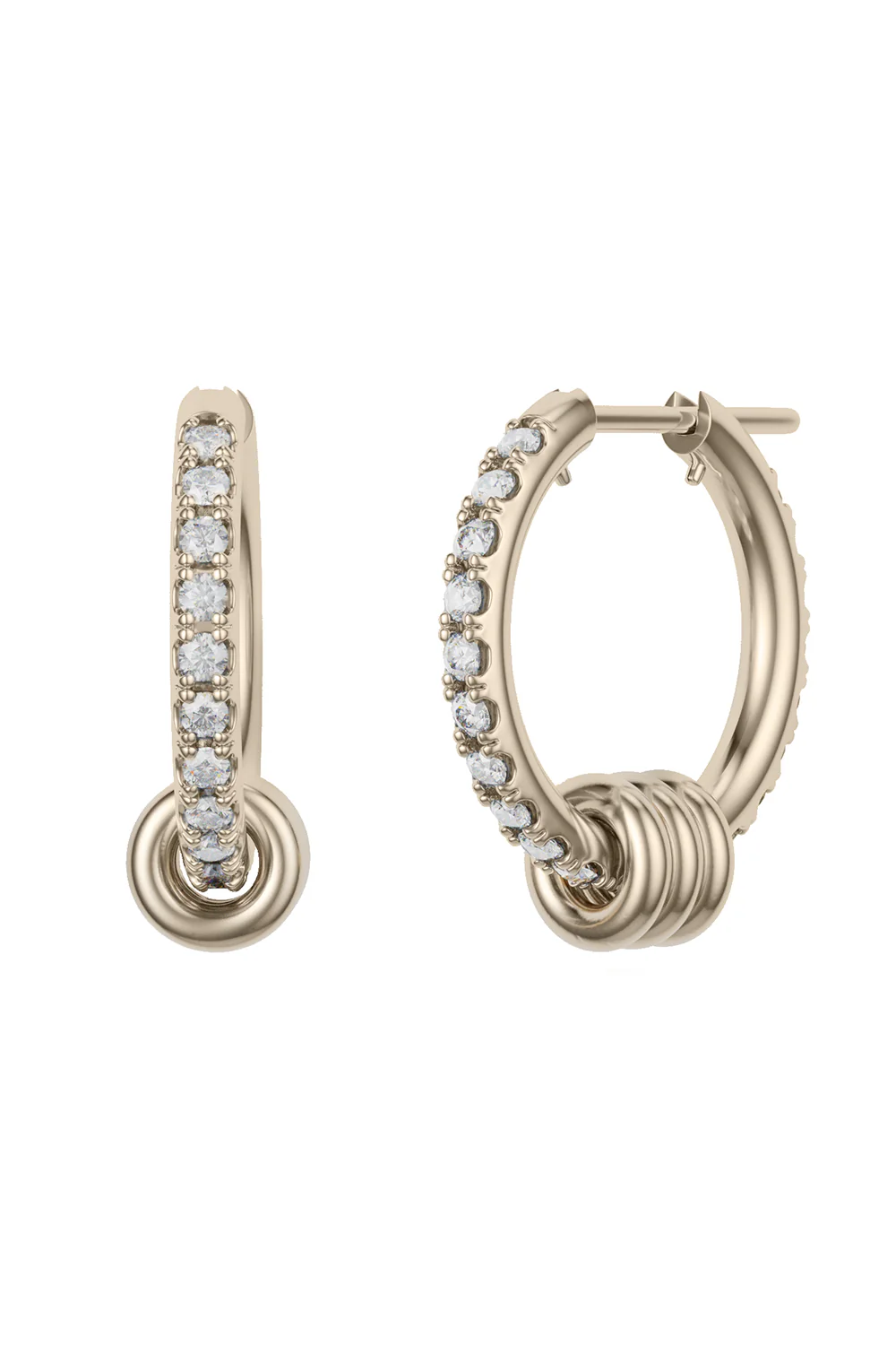 Diamond Ara Hoop Earrings