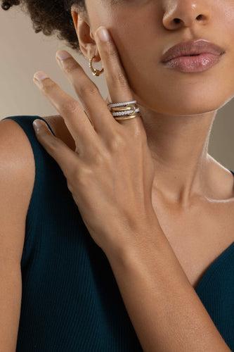 Diamond Halley Four Band Ring - Image 4