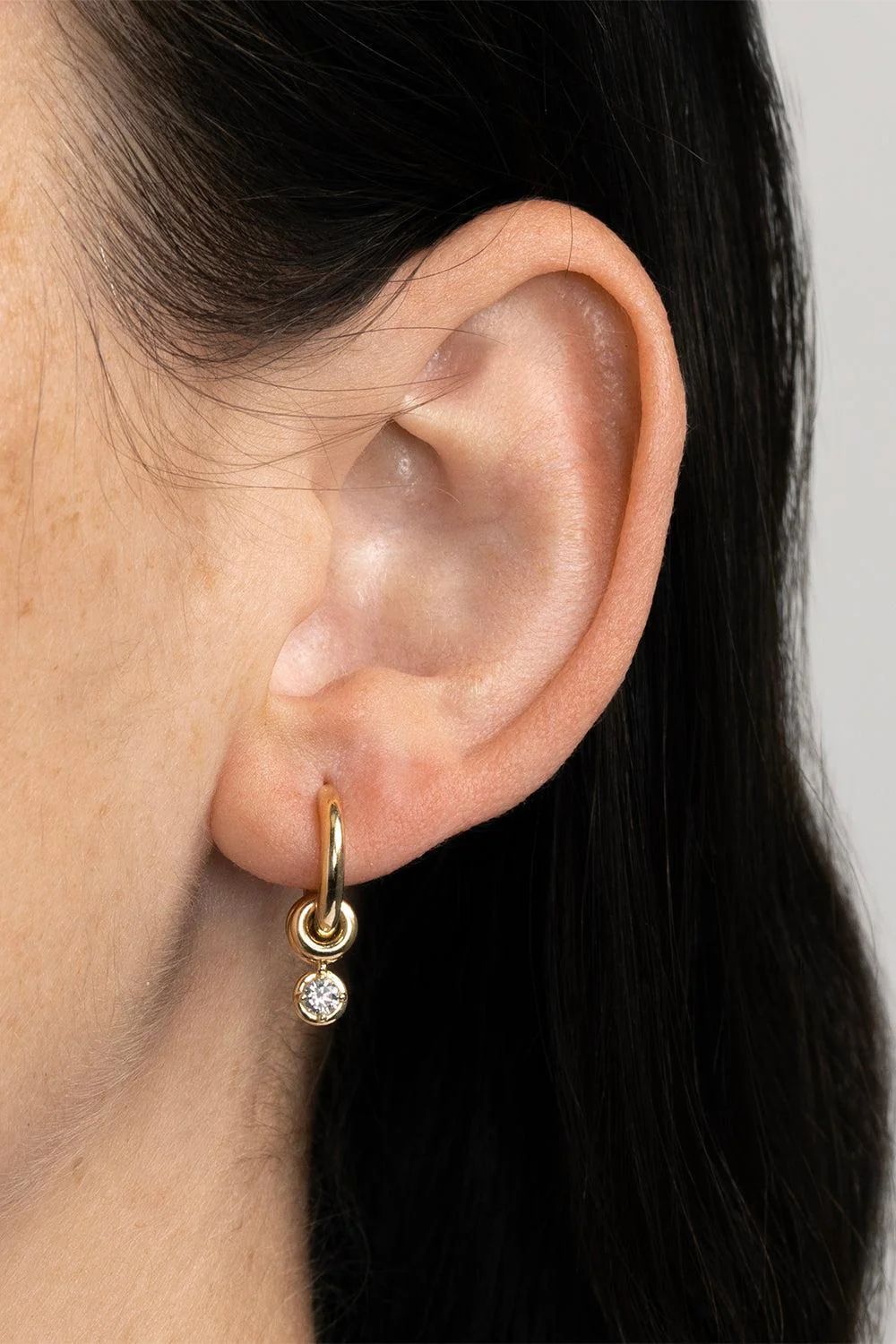 Diamond Micro Zahra Hoop Earrings - Image 2