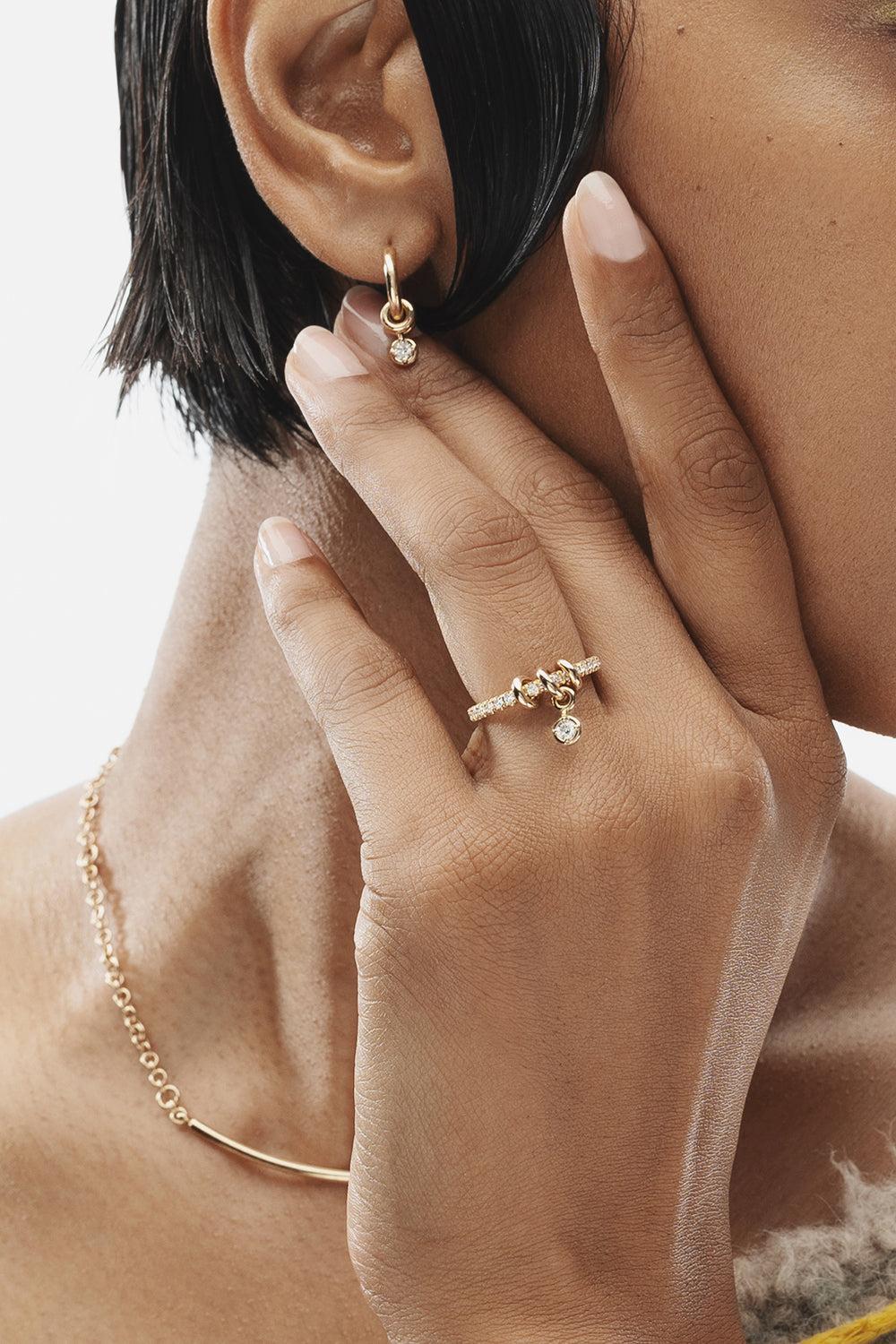Diamond Pave Pia YG Ring - Image 2