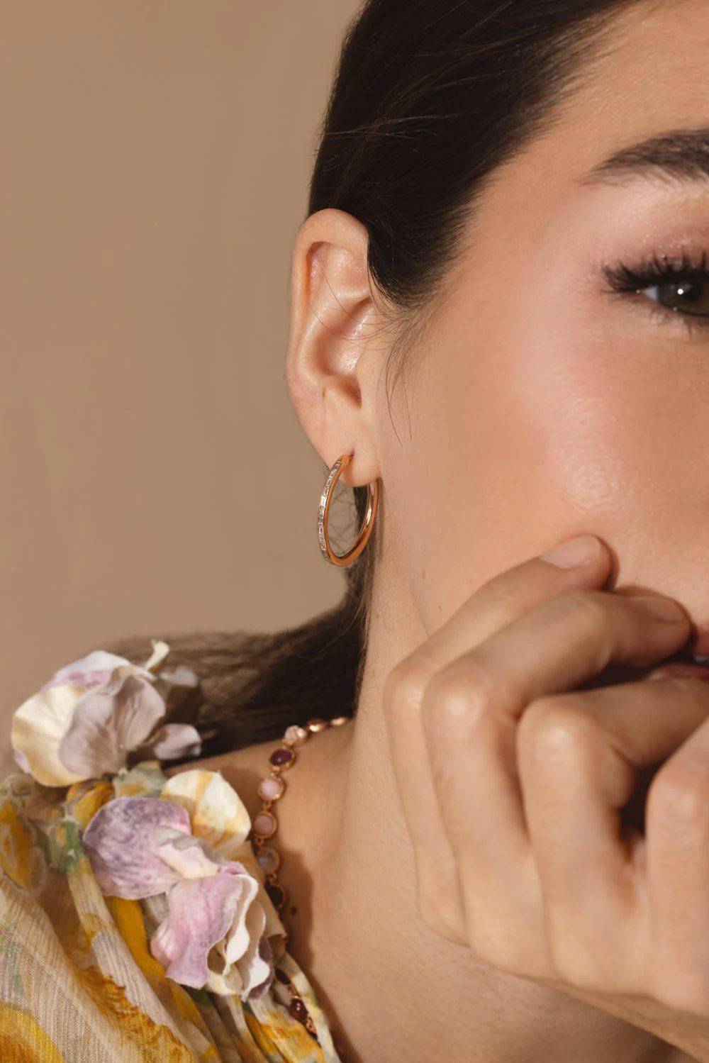 Miri Rose Hoop Earrings - Image 2