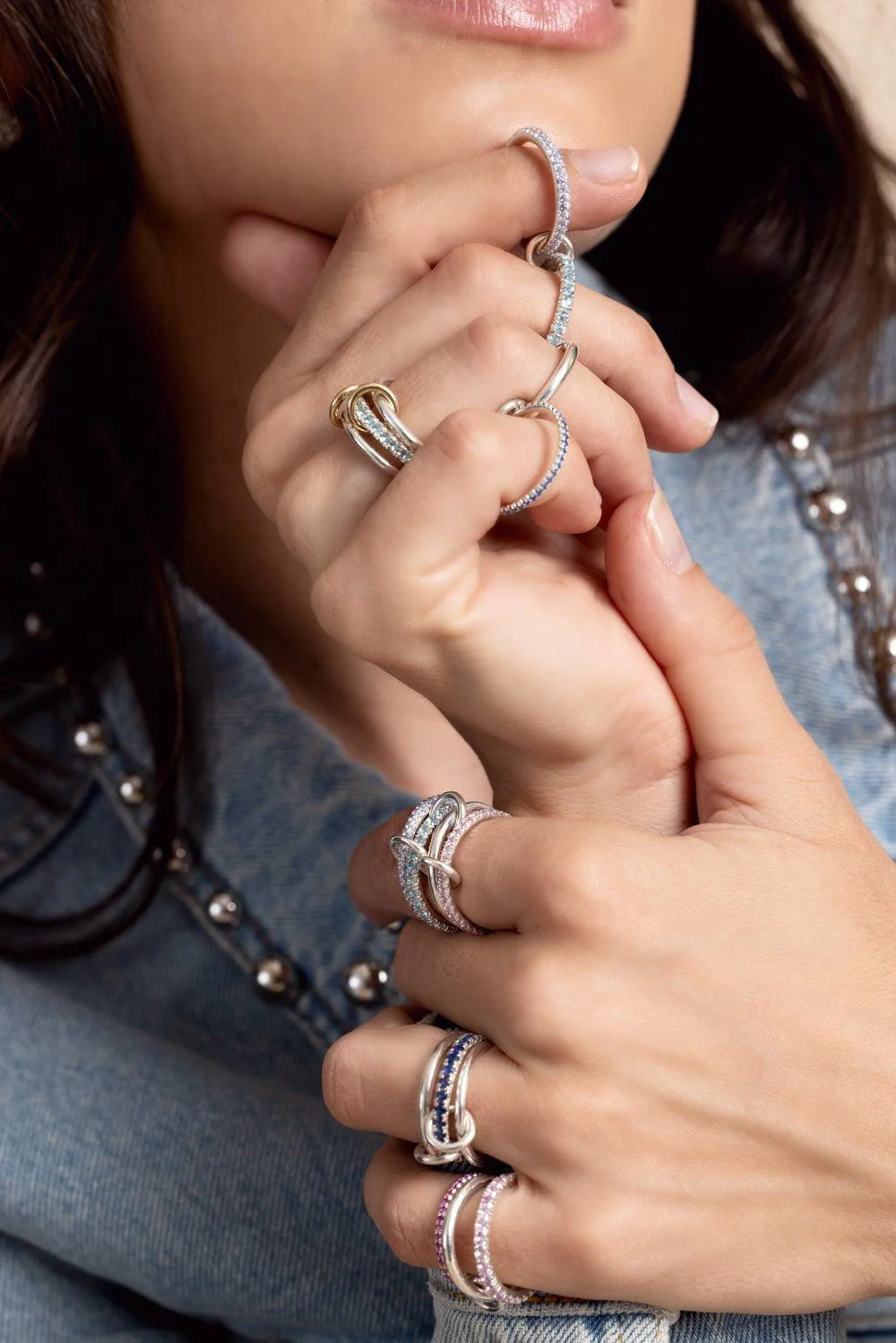 Norah Three Link Ring - Silver - Image 4