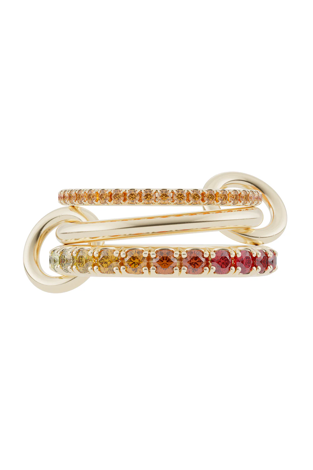 Orange Ombre Sapphire Norah YG Ring