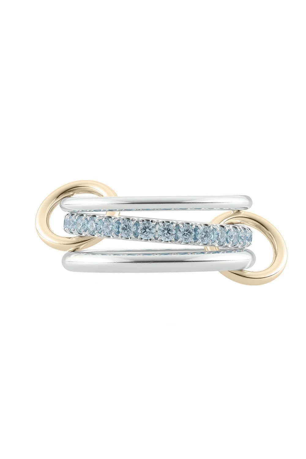 Petunia Aqua Three Link Ring