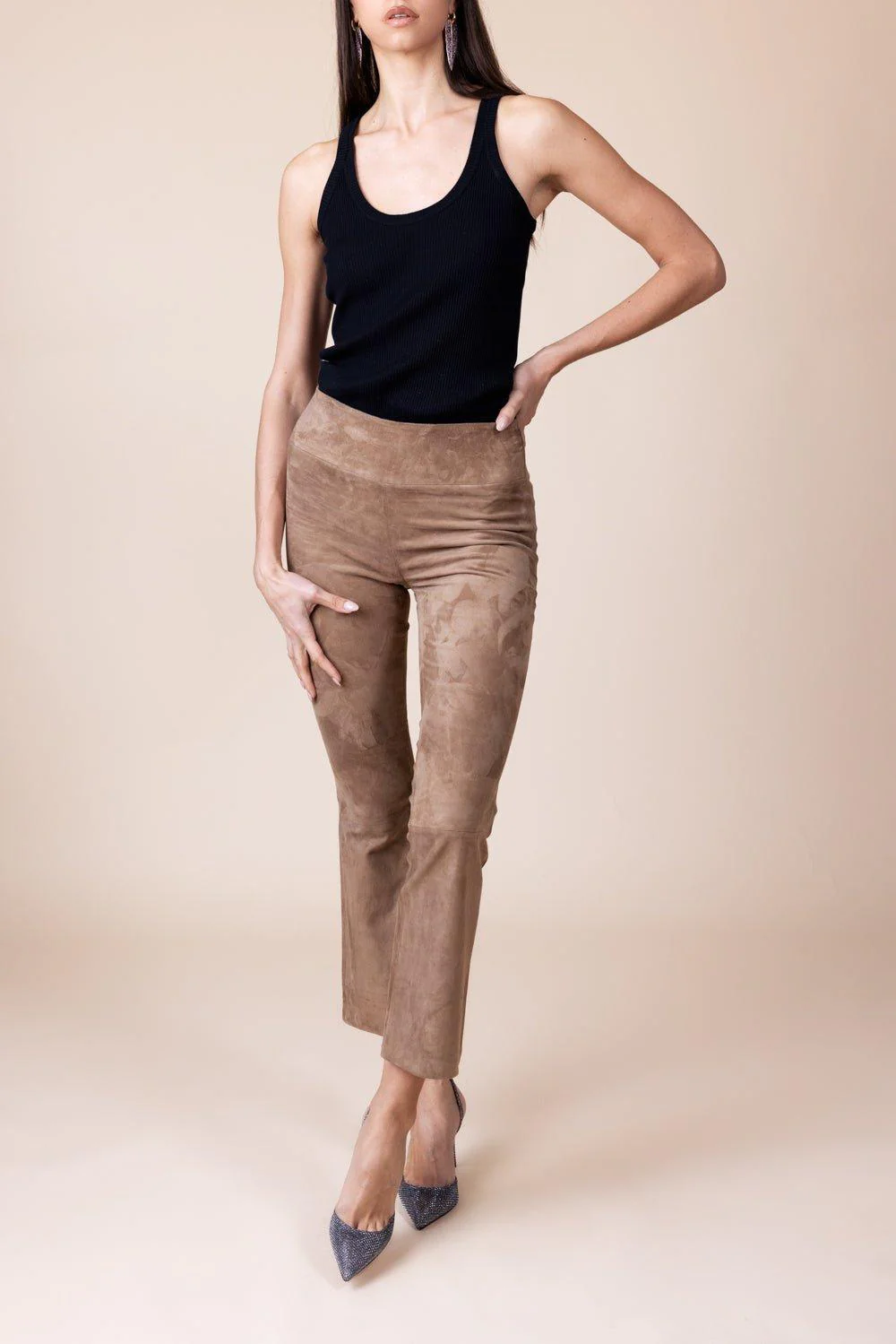 Ankle Flare Legging - Mushroom - Image 4