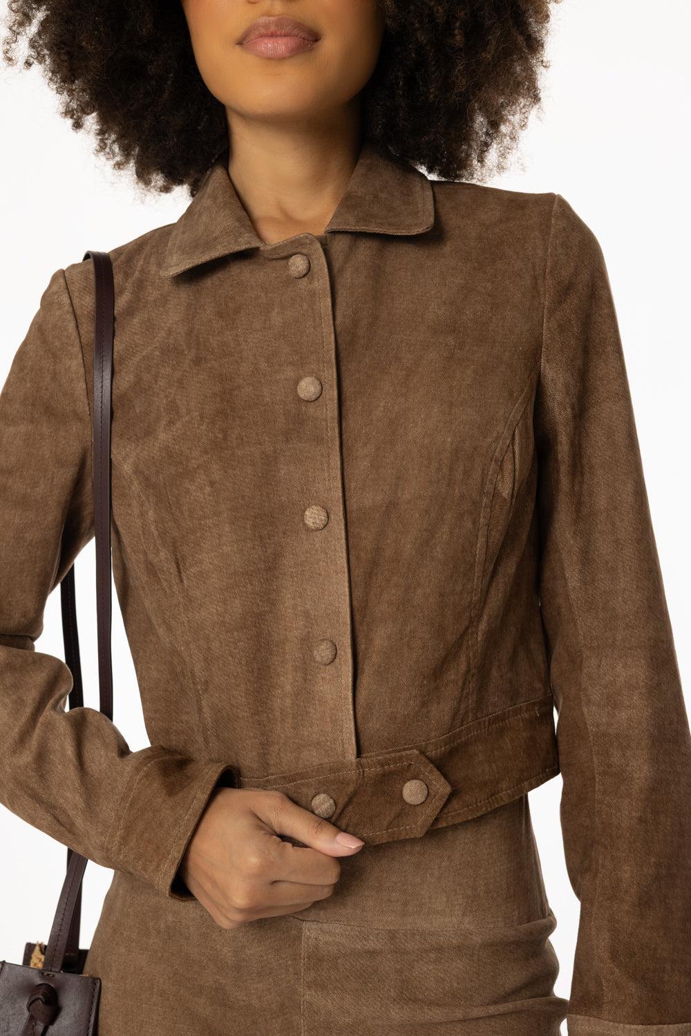 Cropped Trench Jacket - Image 4