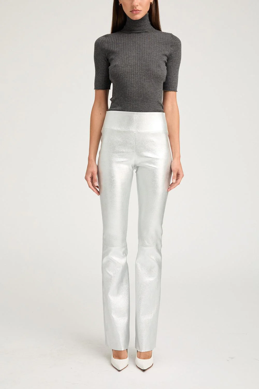 Micro Flare Pant - Silver - Image 2