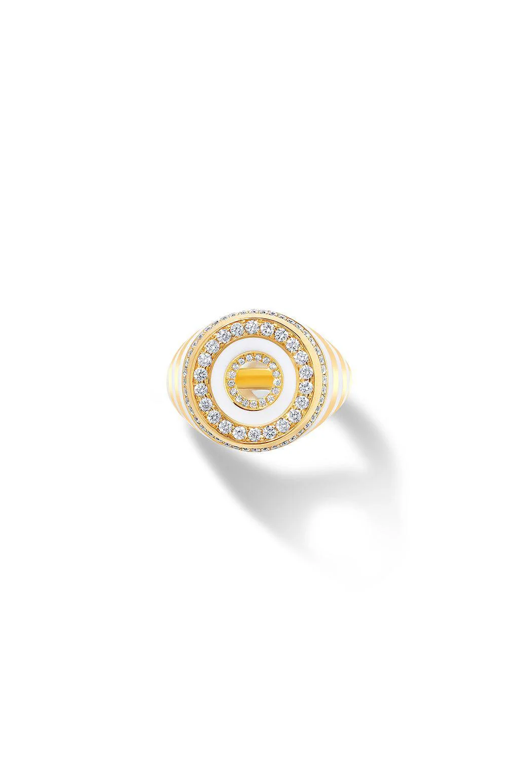 White Akita Bone Signet Ring - Image 3