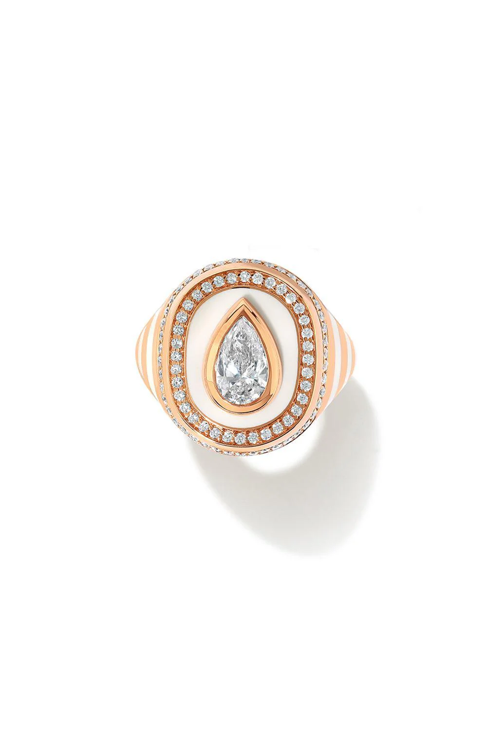 White Baret Bone Signet Ring - Image 3