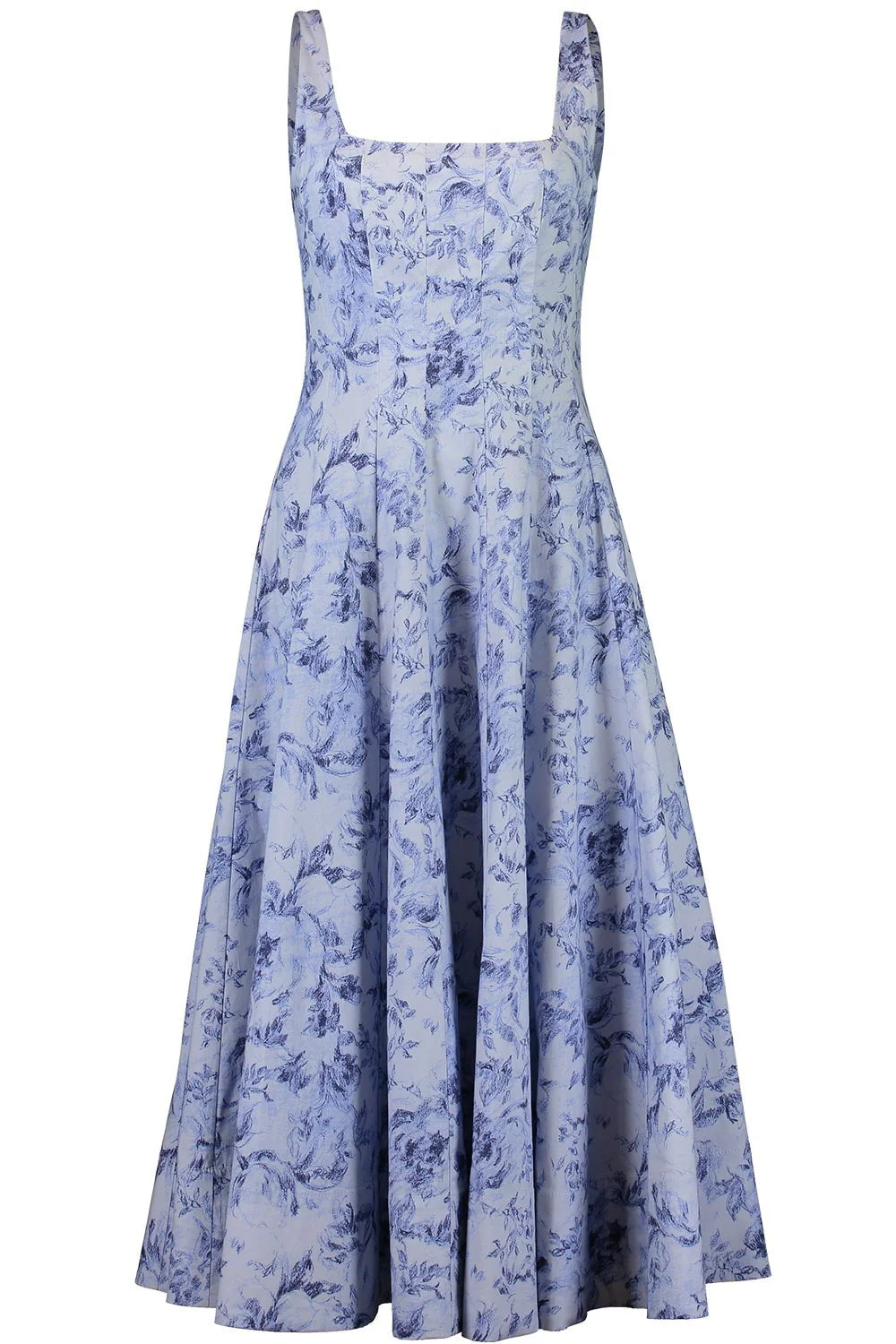 Wells Dress - Periwinkle Sketchbook Floral