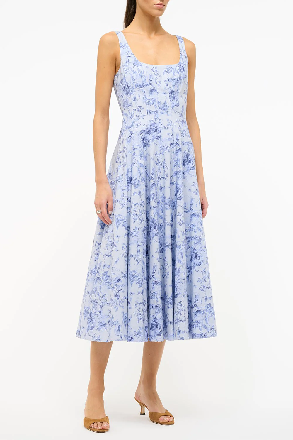 Wells Dress - Periwinkle Sketchbook Floral - Image 2