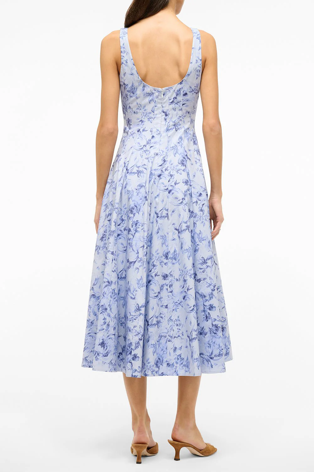Wells Dress - Periwinkle Sketchbook Floral - Image 5