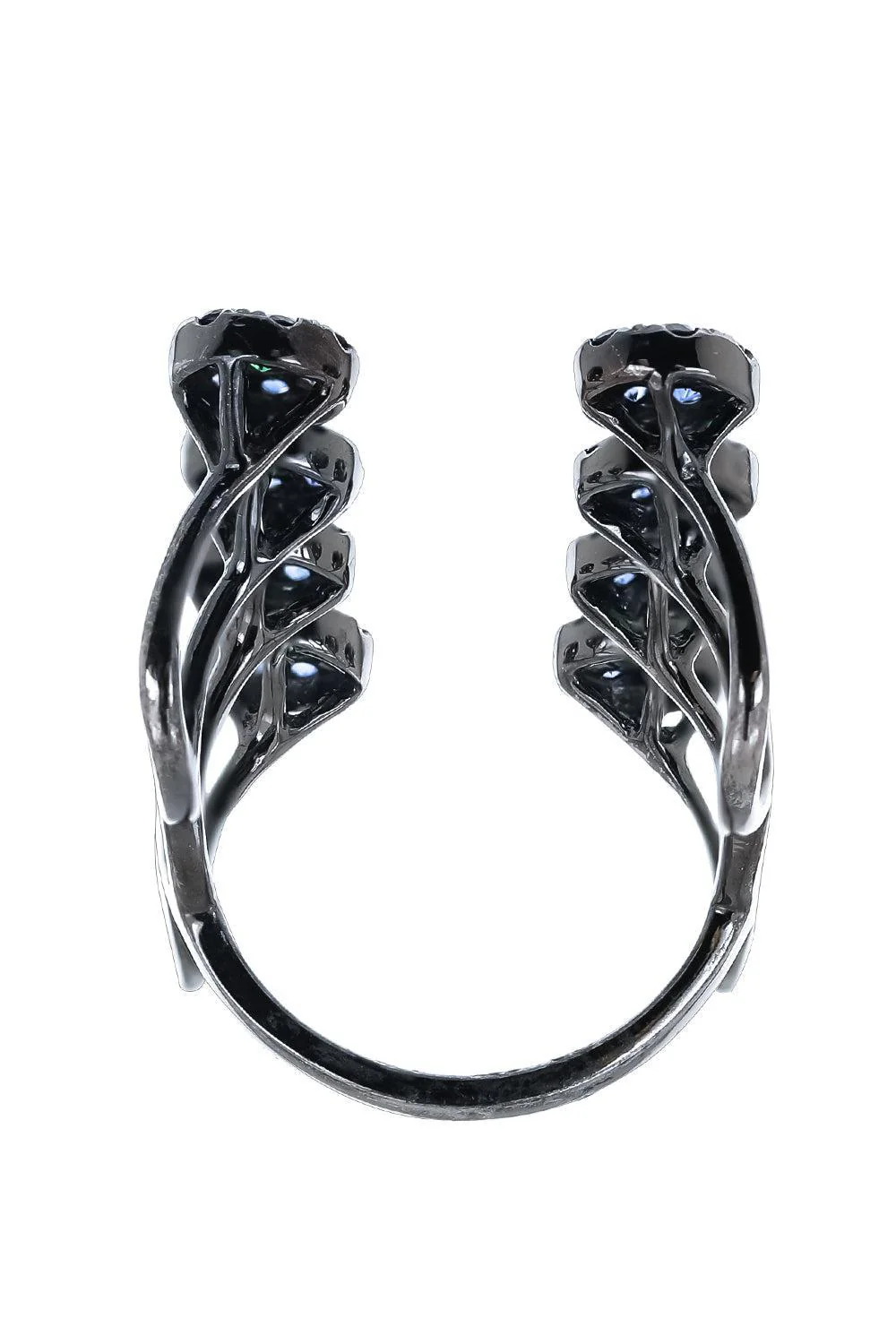 Blue Sapphire Open Aurore Ring - Image 5