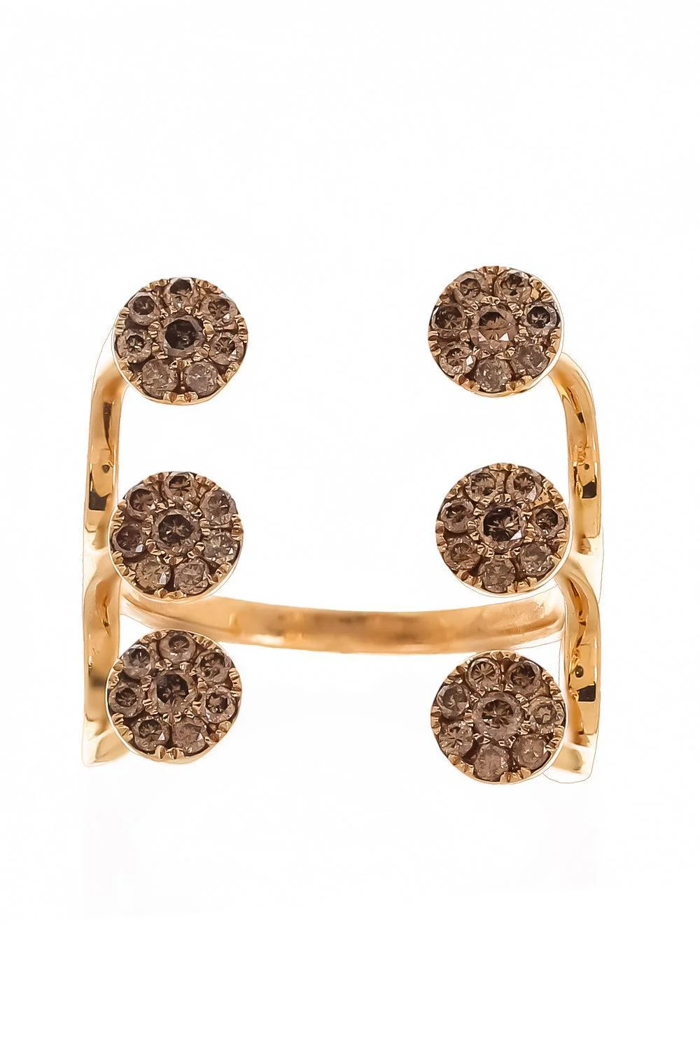 Brown Diamond Open Ring