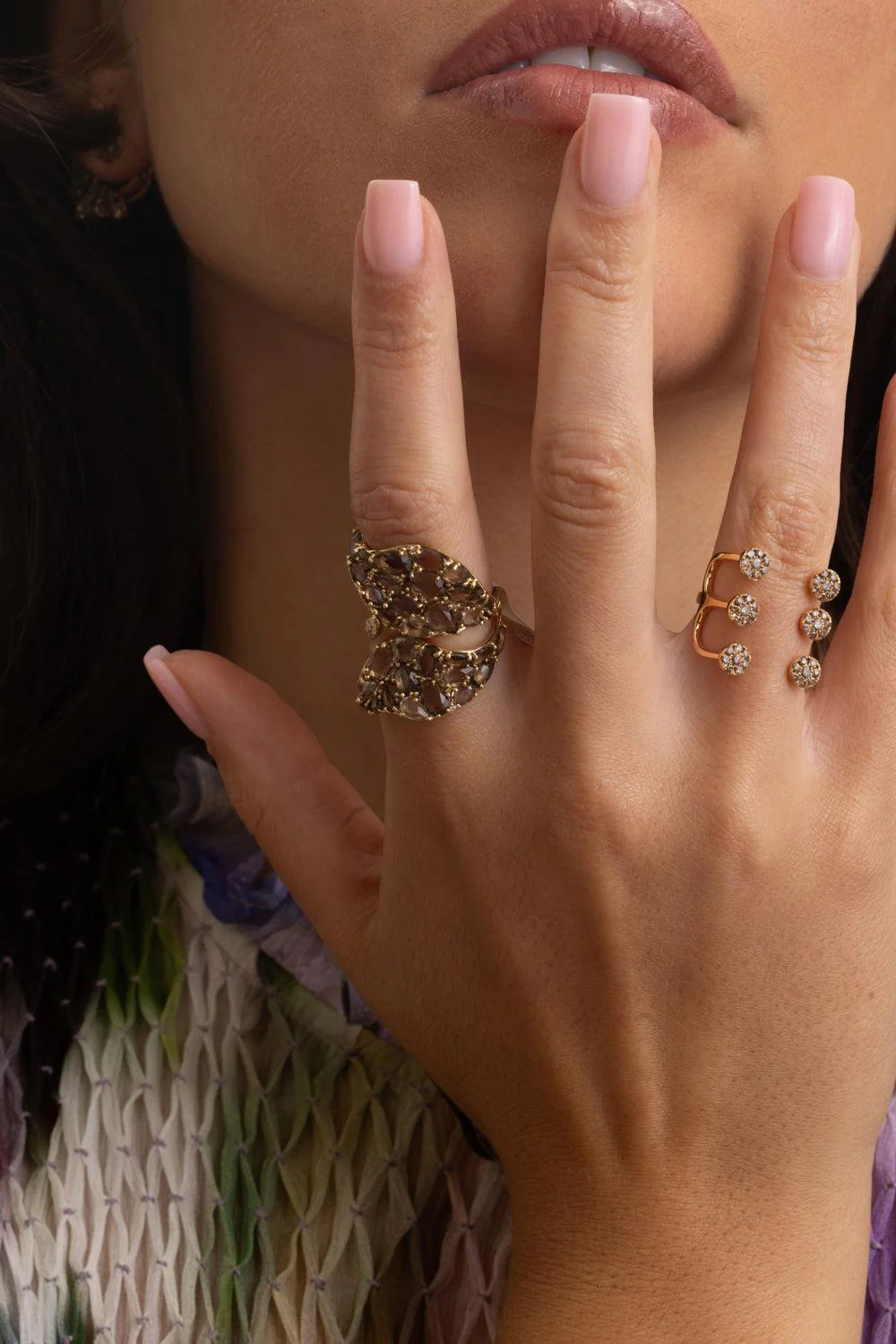 Brown Diamond Open Ring - Image 3