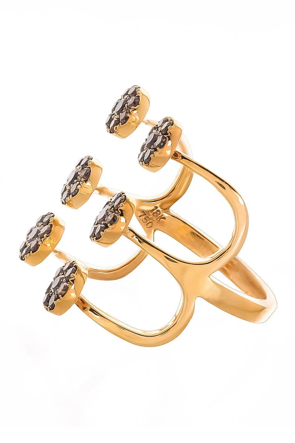 Brown Diamond Open Ring - Image 5