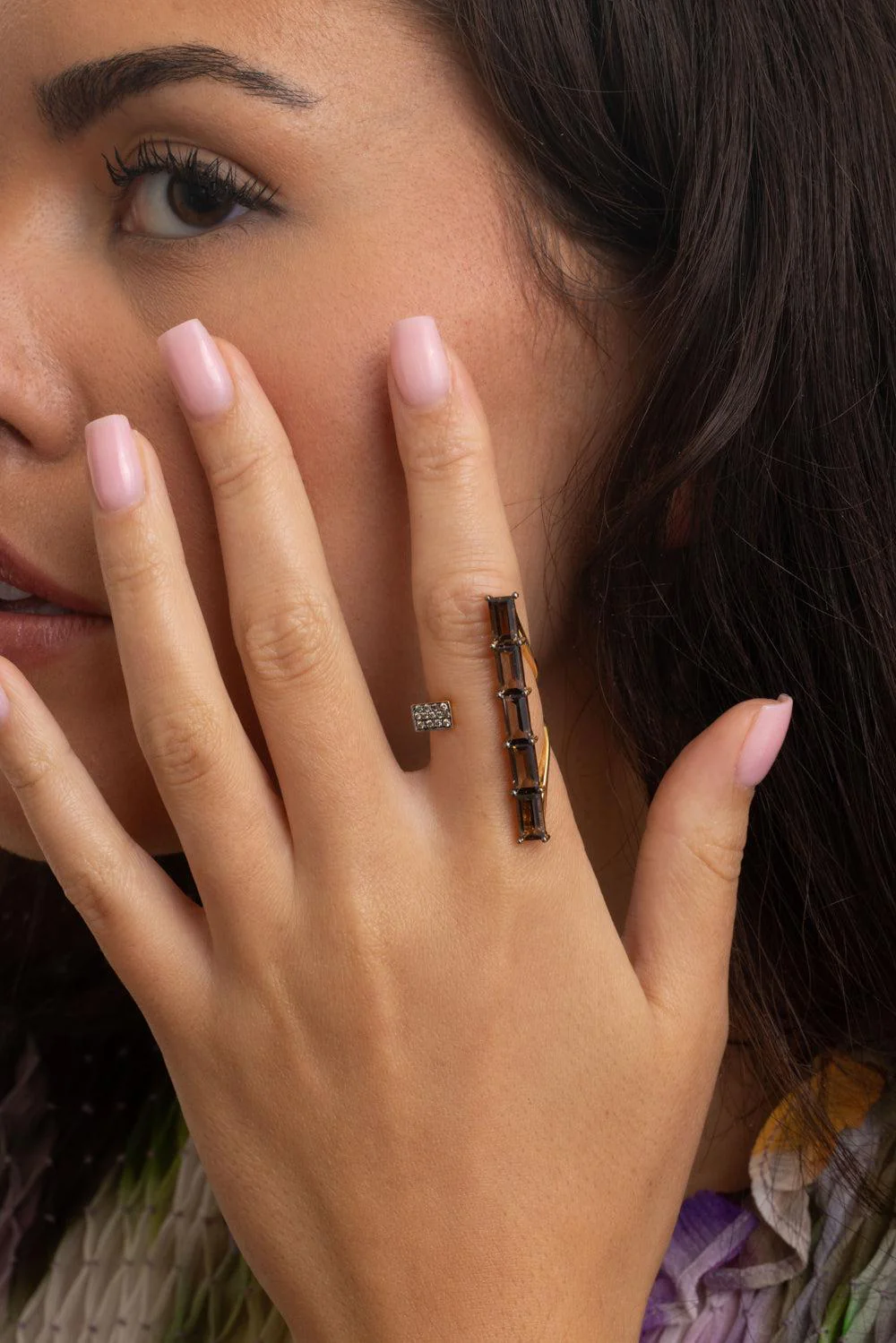 Brown Diamond Smoky Quartz Diamond Ring - Image 2