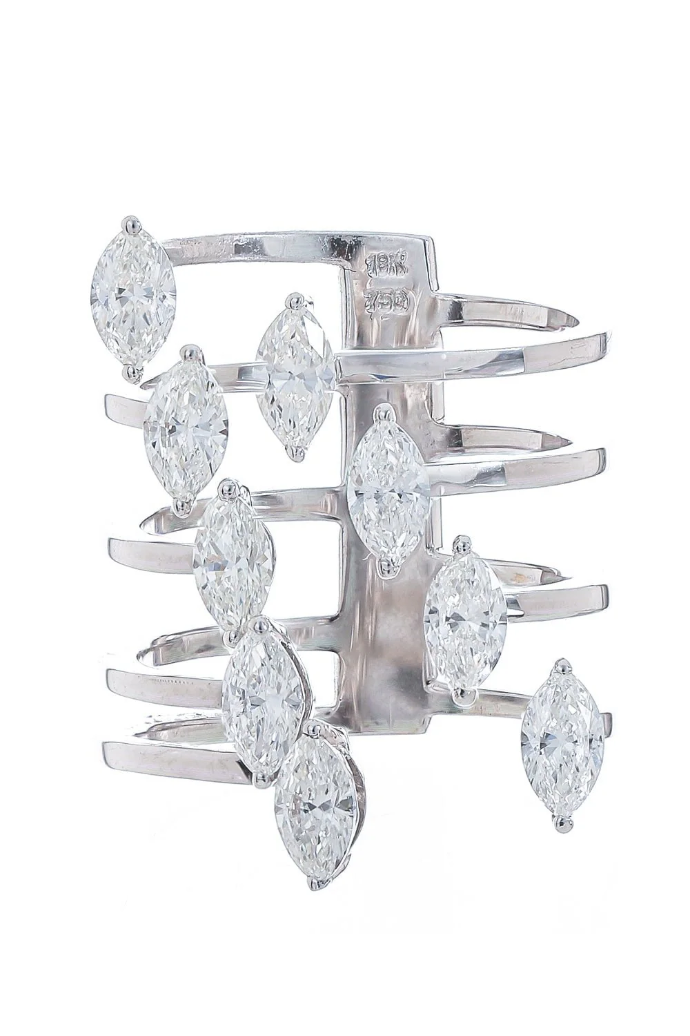 Diamond Ascending Open Ring