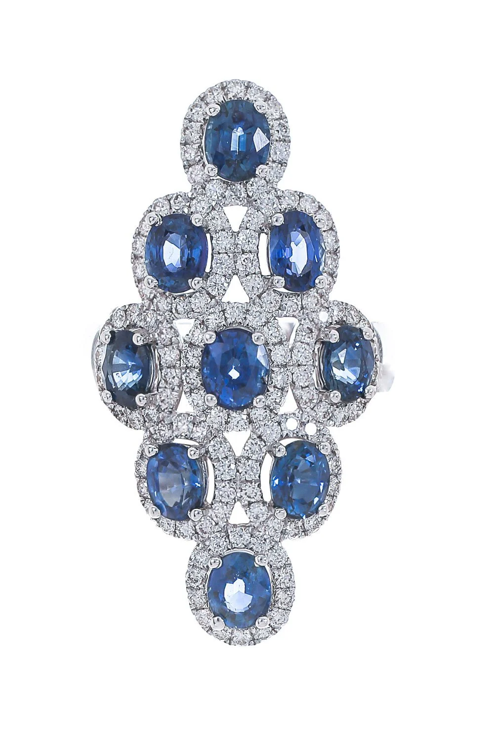 Diamond Blue Sapphire Ring