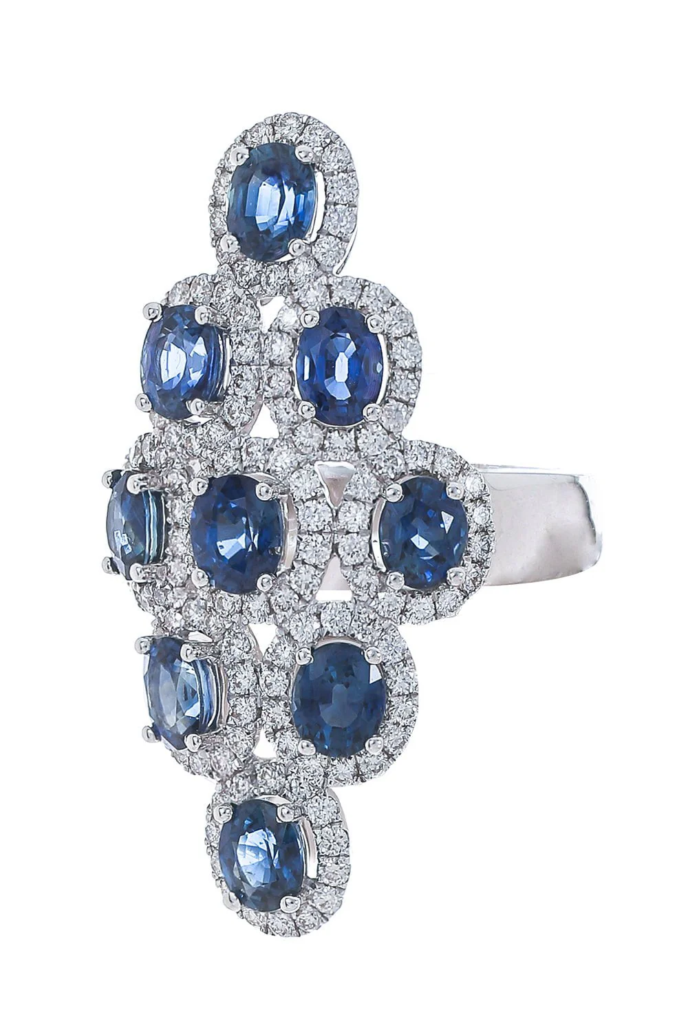 Diamond Blue Sapphire Ring - Image 5
