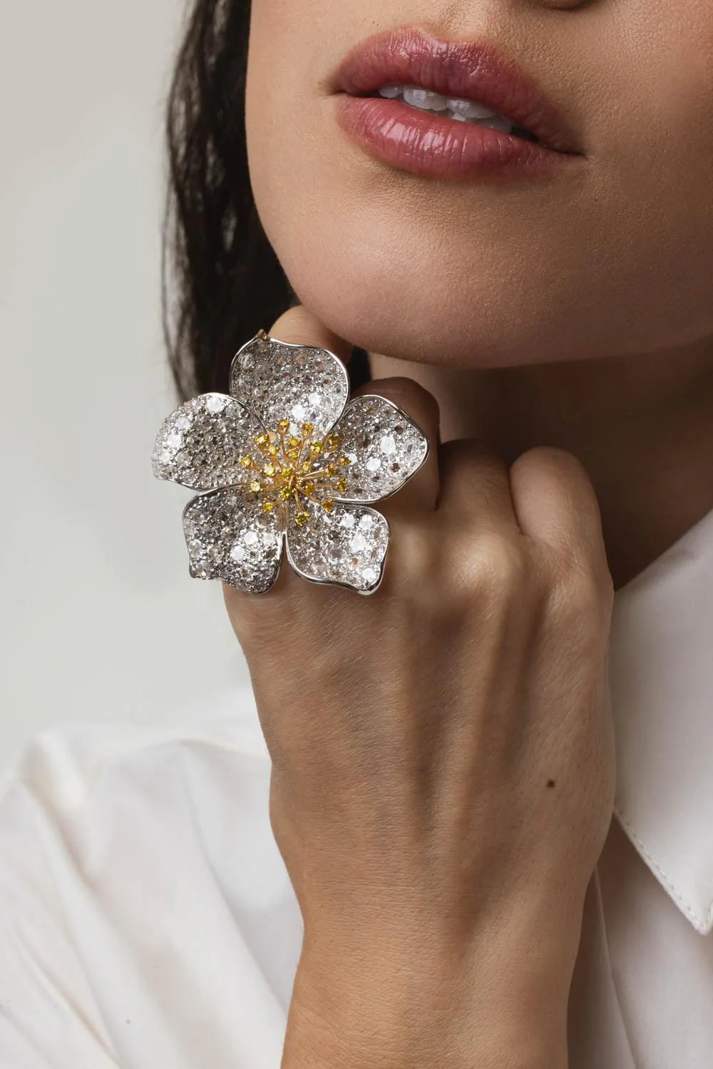 Diamond Flower Ring - Image 4