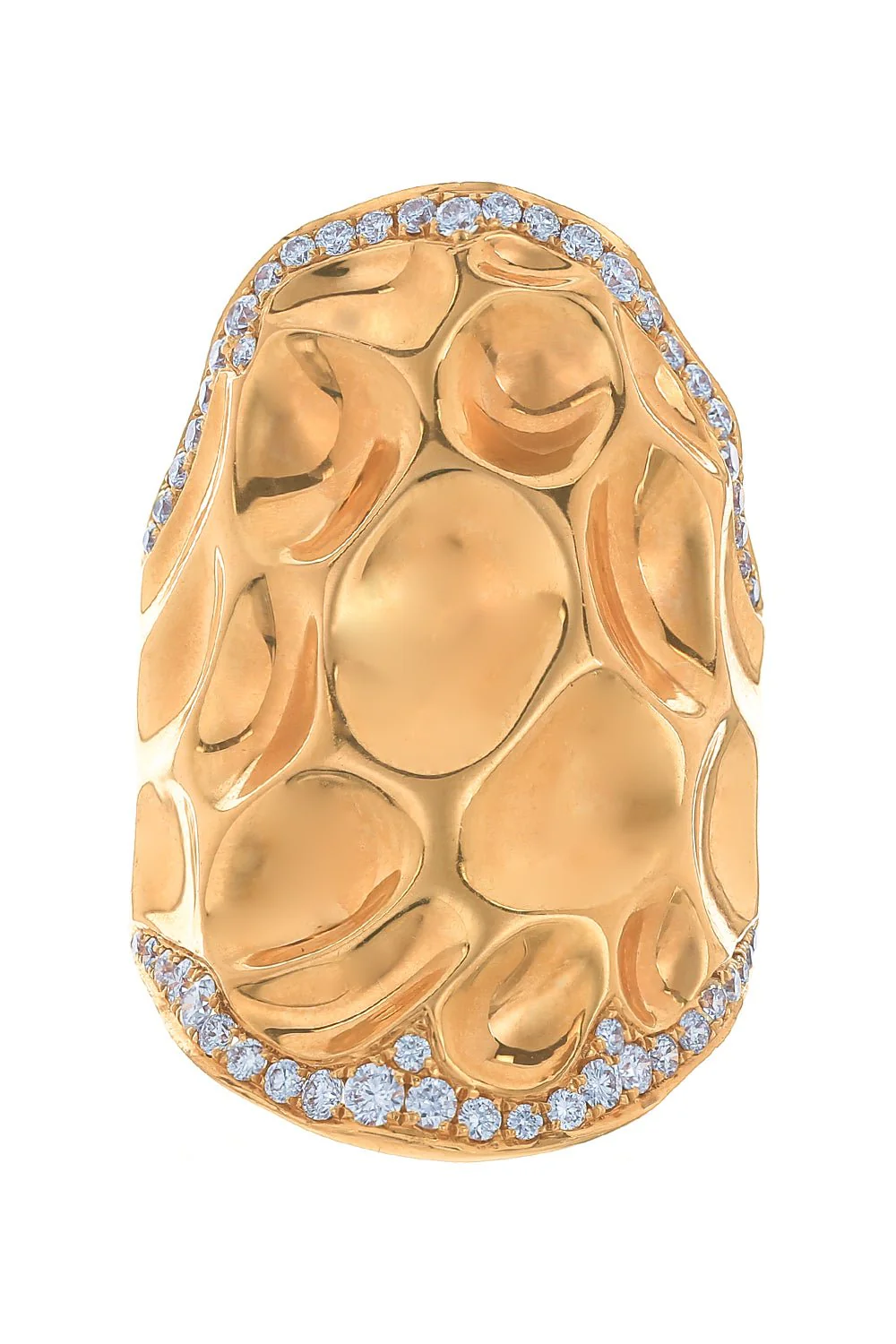 Diamond Hammered Ring