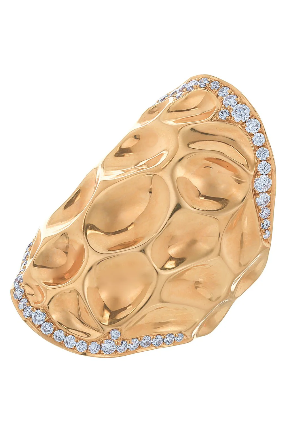 Diamond Hammered Ring - Image 4