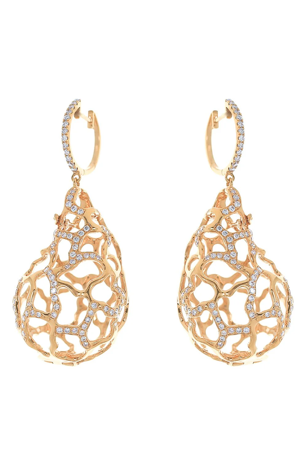 Diamond Pear Earrings
