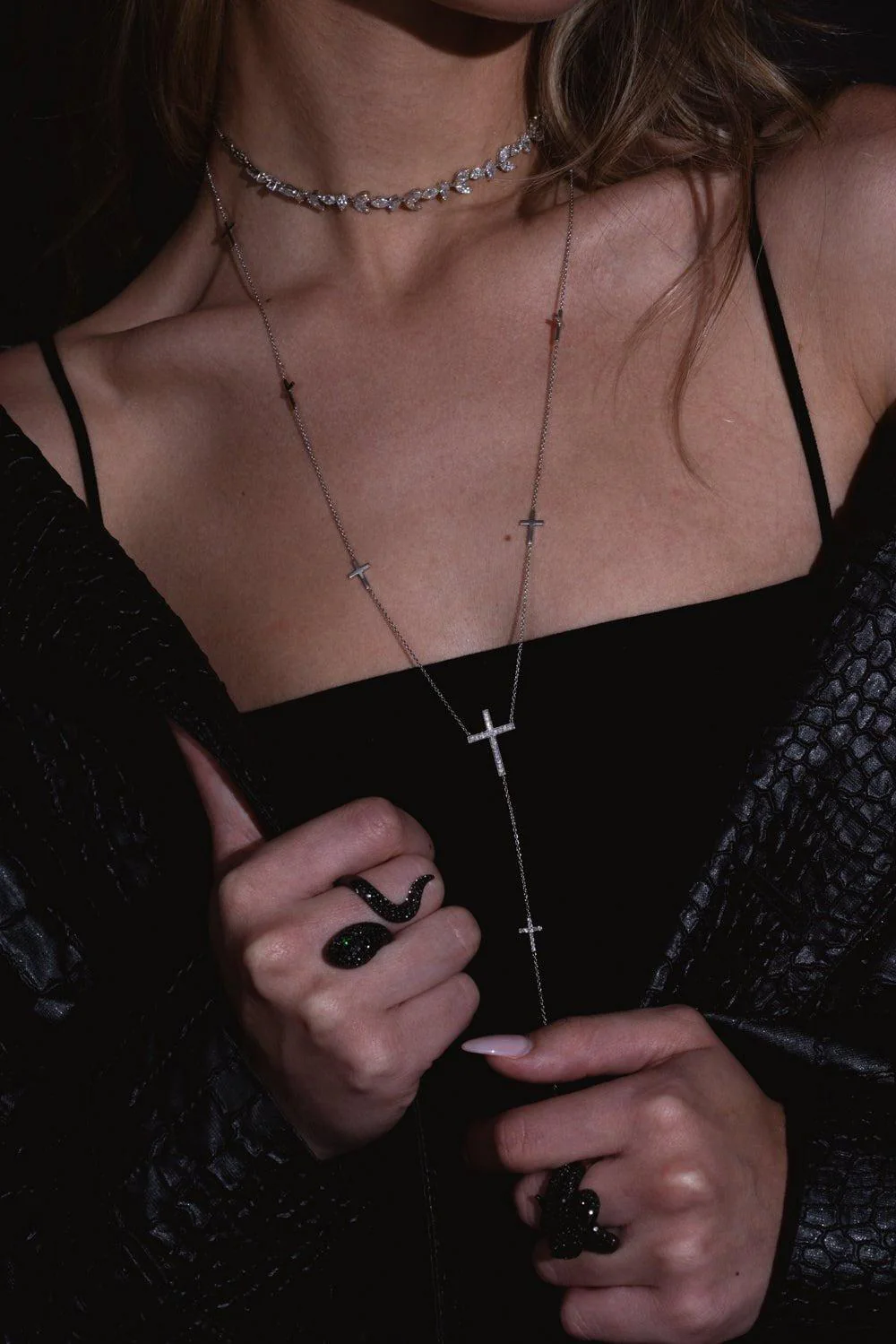 Diamond Tear Drop Necklace - Image 3