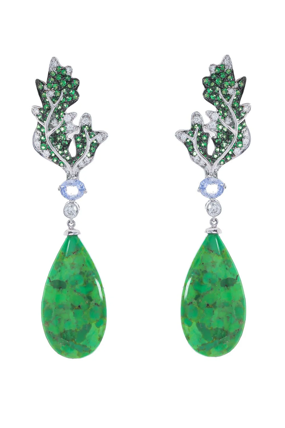 Diamond Tukis Turqiose Drop Earrings