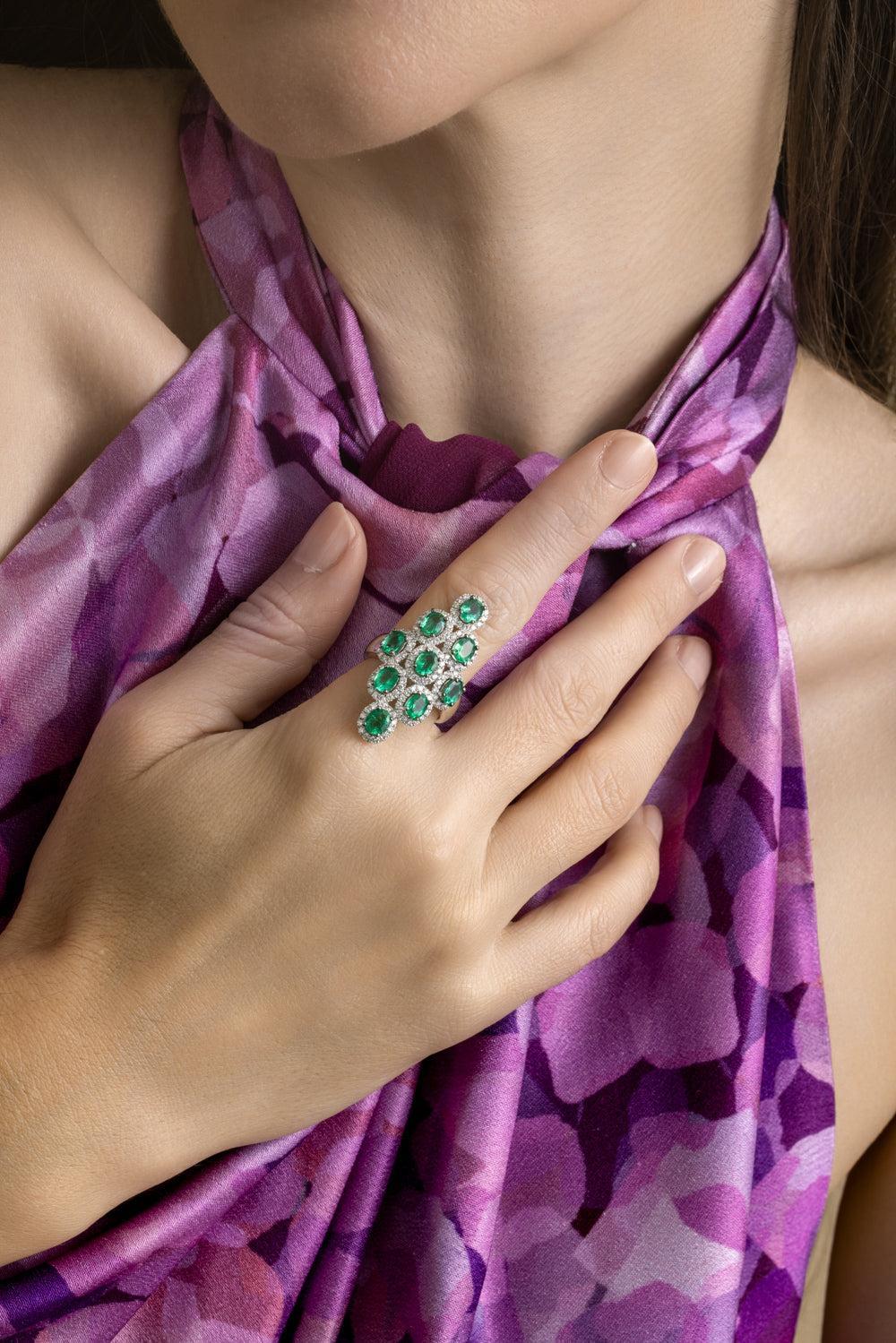 Emerald Diamond Ring - Image 2