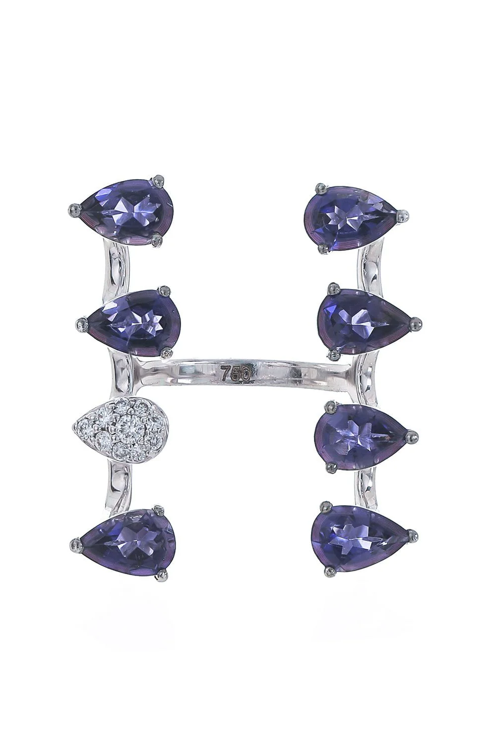 Lolite Diamond Open Ring