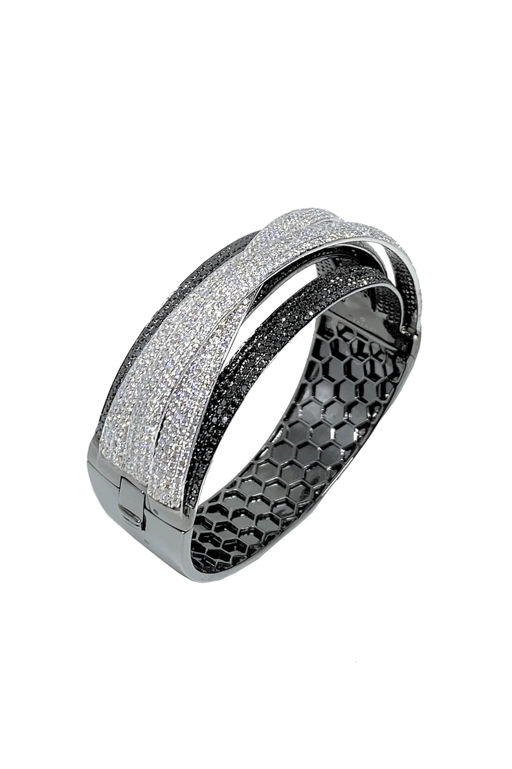Mixed Diamond Bangle Bracelet