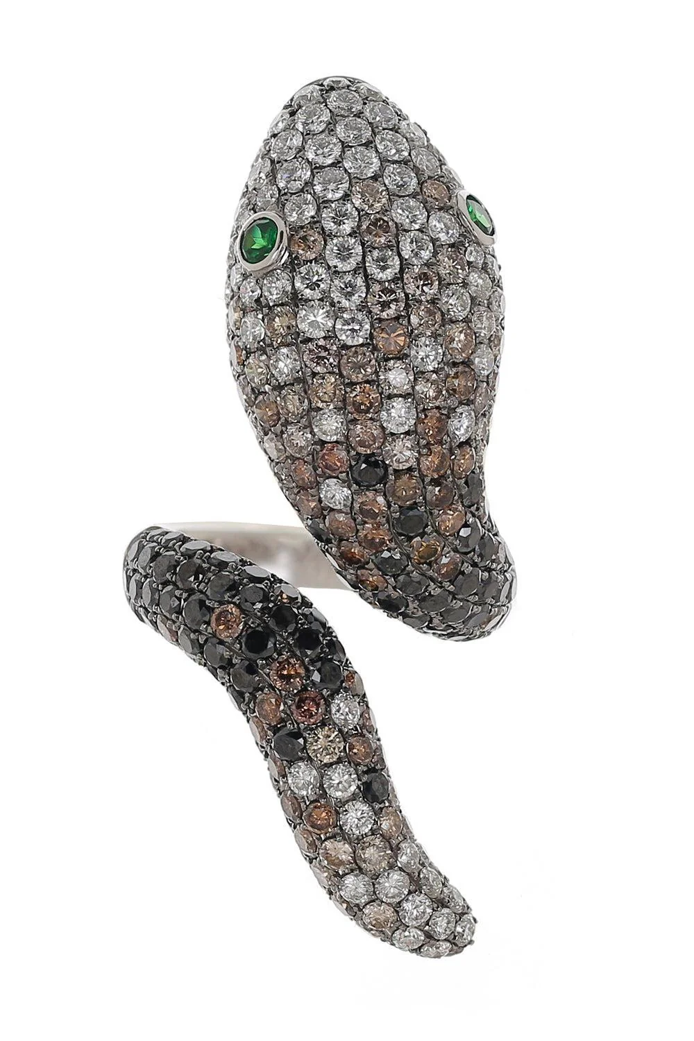 Multi Diamond Snake Ring