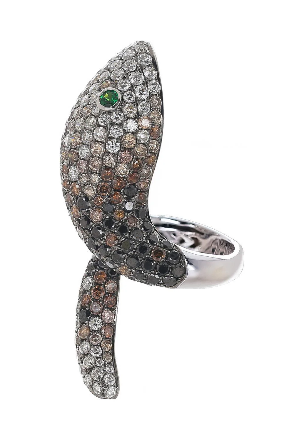 Multi Diamond Snake Ring - Image 5