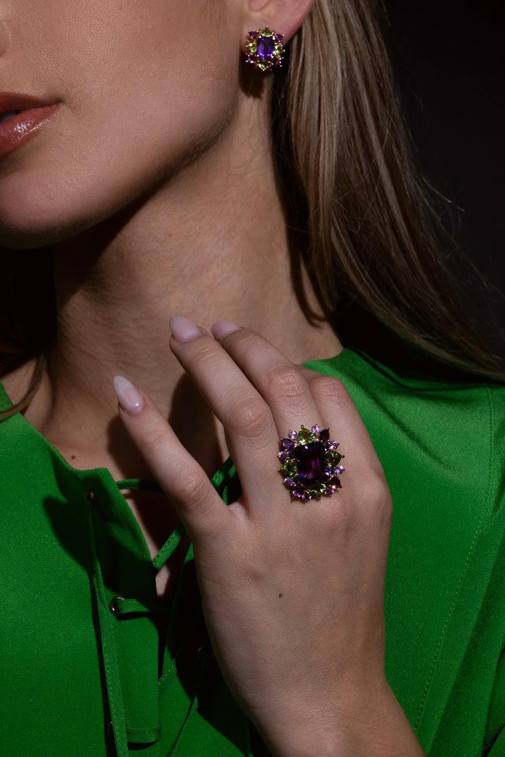 Multi Sapphire Amethyst Ring - Image 3