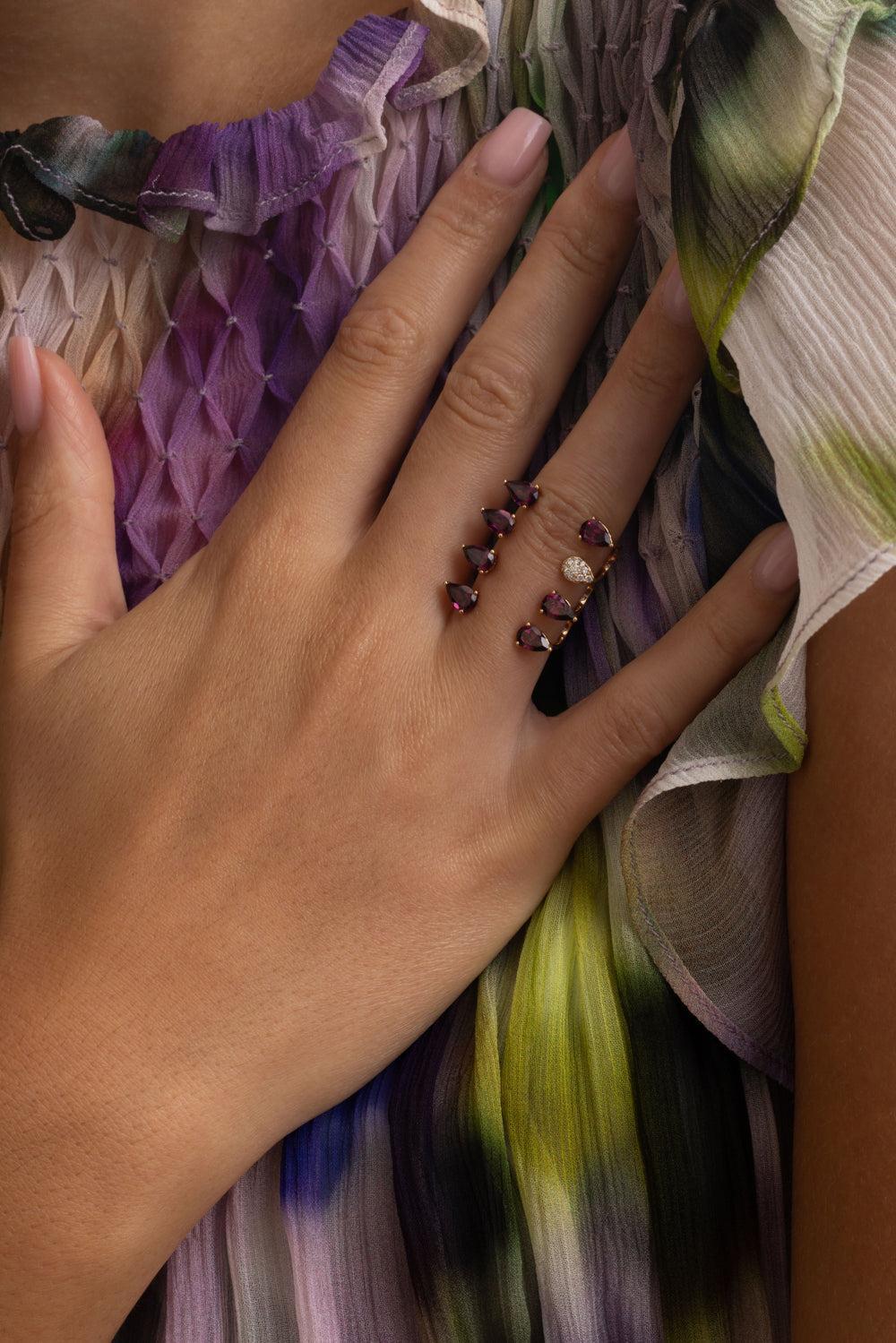 Rhodolite Garnet Aurore Ring - Image 4