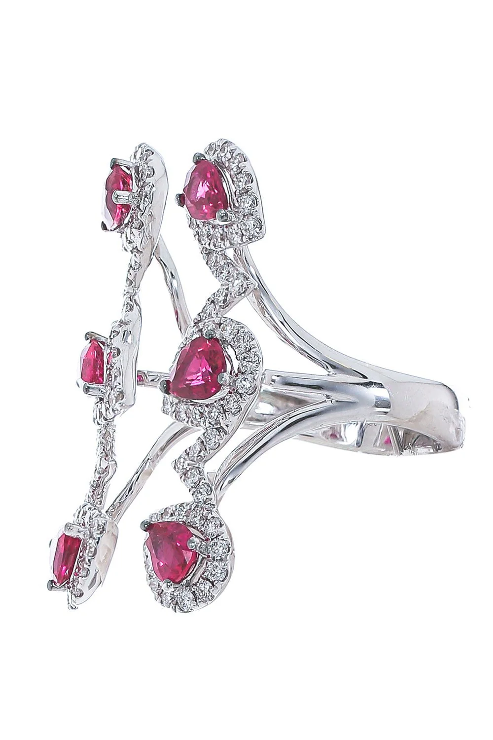Ruby Diamond Open Ring - Image 5