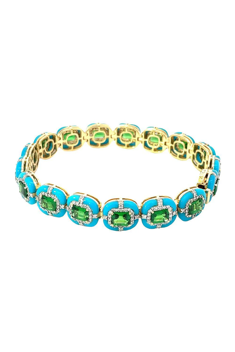 Tsavorite Turquoise Bracelet