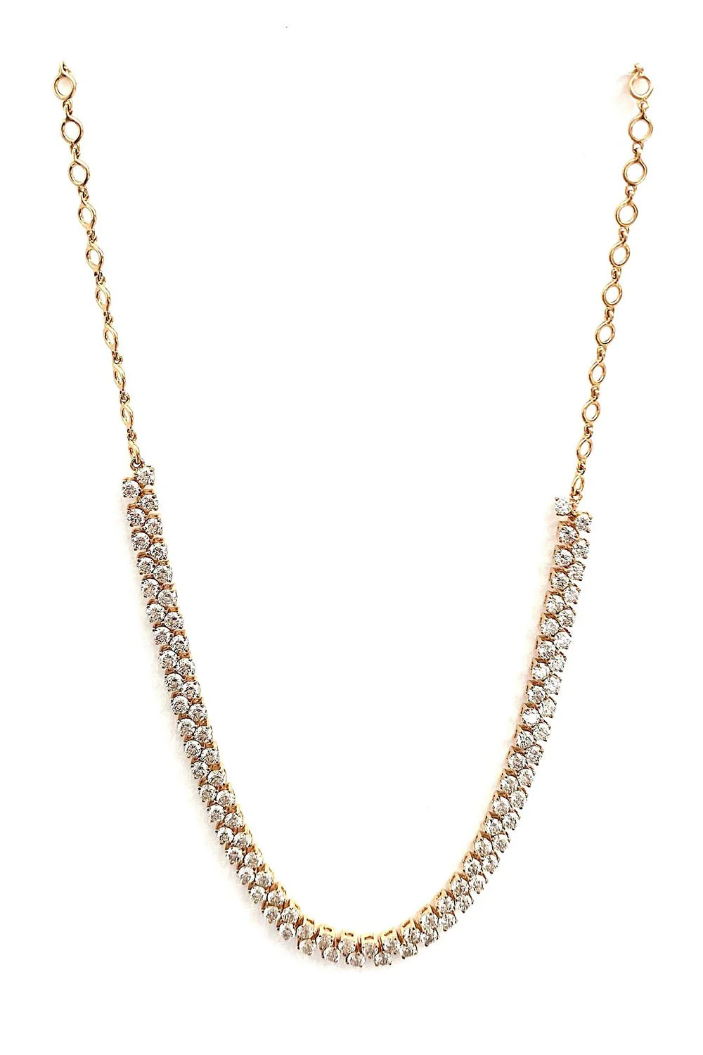 Two Row Diamond Necklace