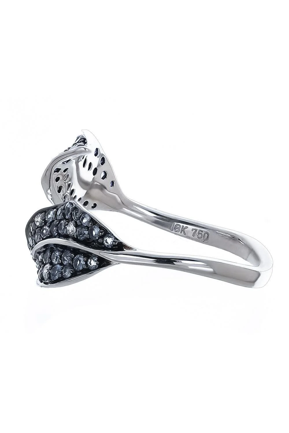White Diamond Blue Sapphire Garden Ring - Image 5