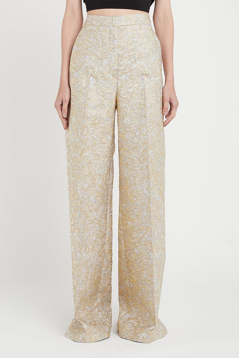 Brocade Wide Leg Pants - Image 2