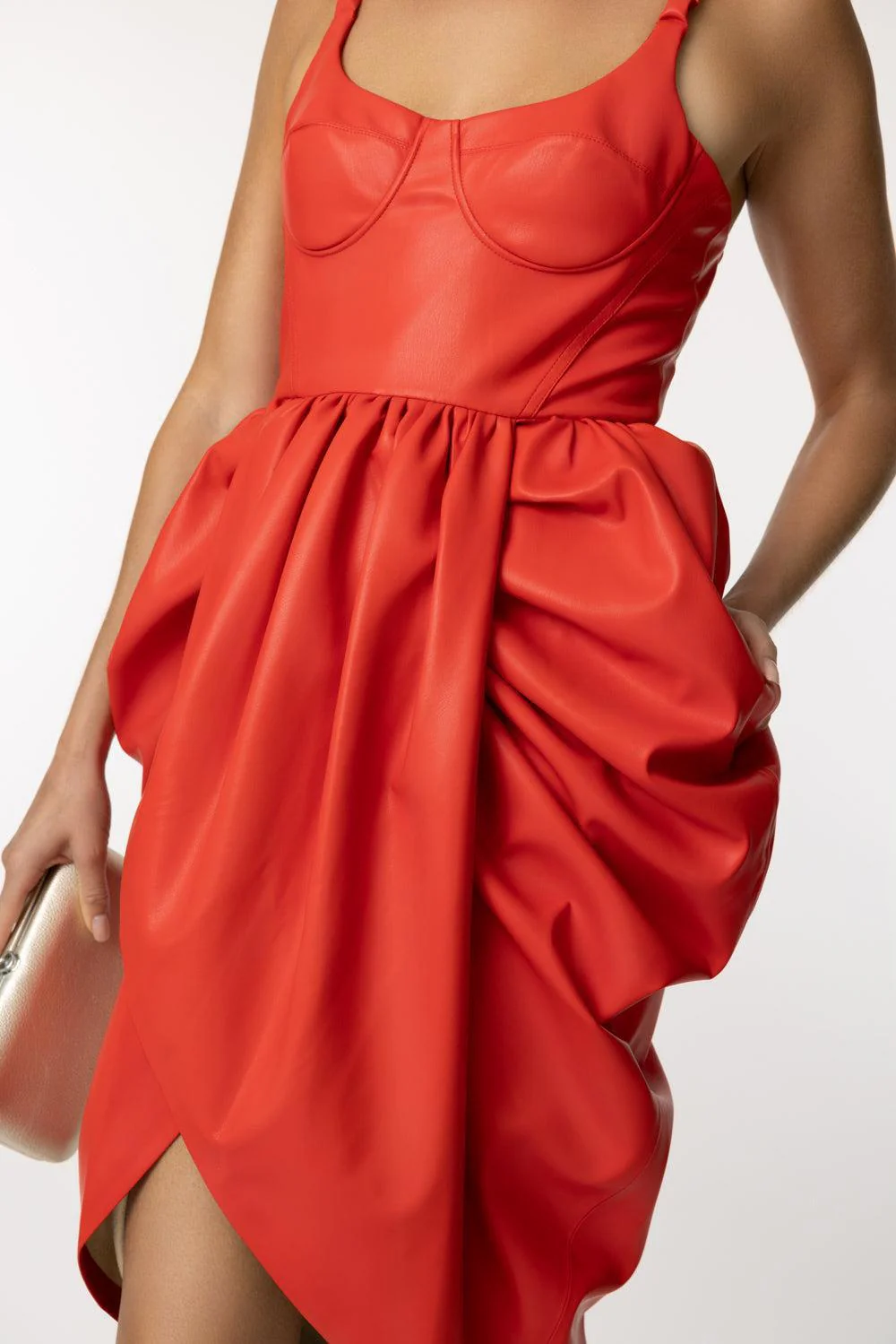 Bustier Ruched Wrapped Dress - Image 3