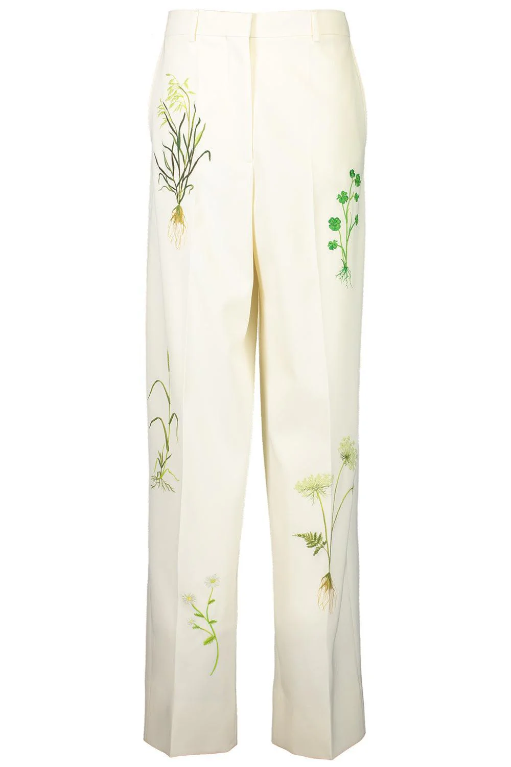 Floral Embroidery Pants