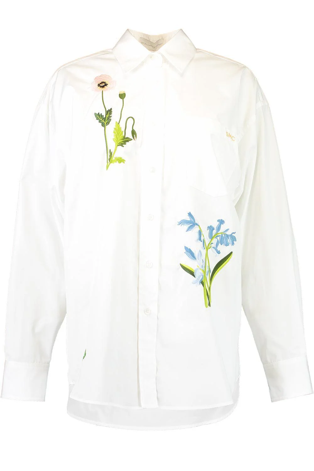 Flower Embroidered Shirt